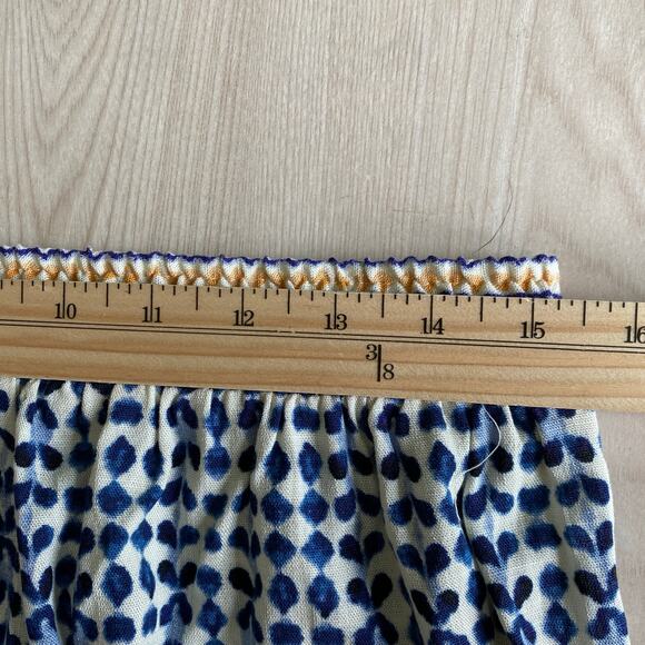 Max Studio Tiered Maxi Skirt Women XL Blue Sketched Dots Cottagecore Peasant NWT - Picture 6 of 9